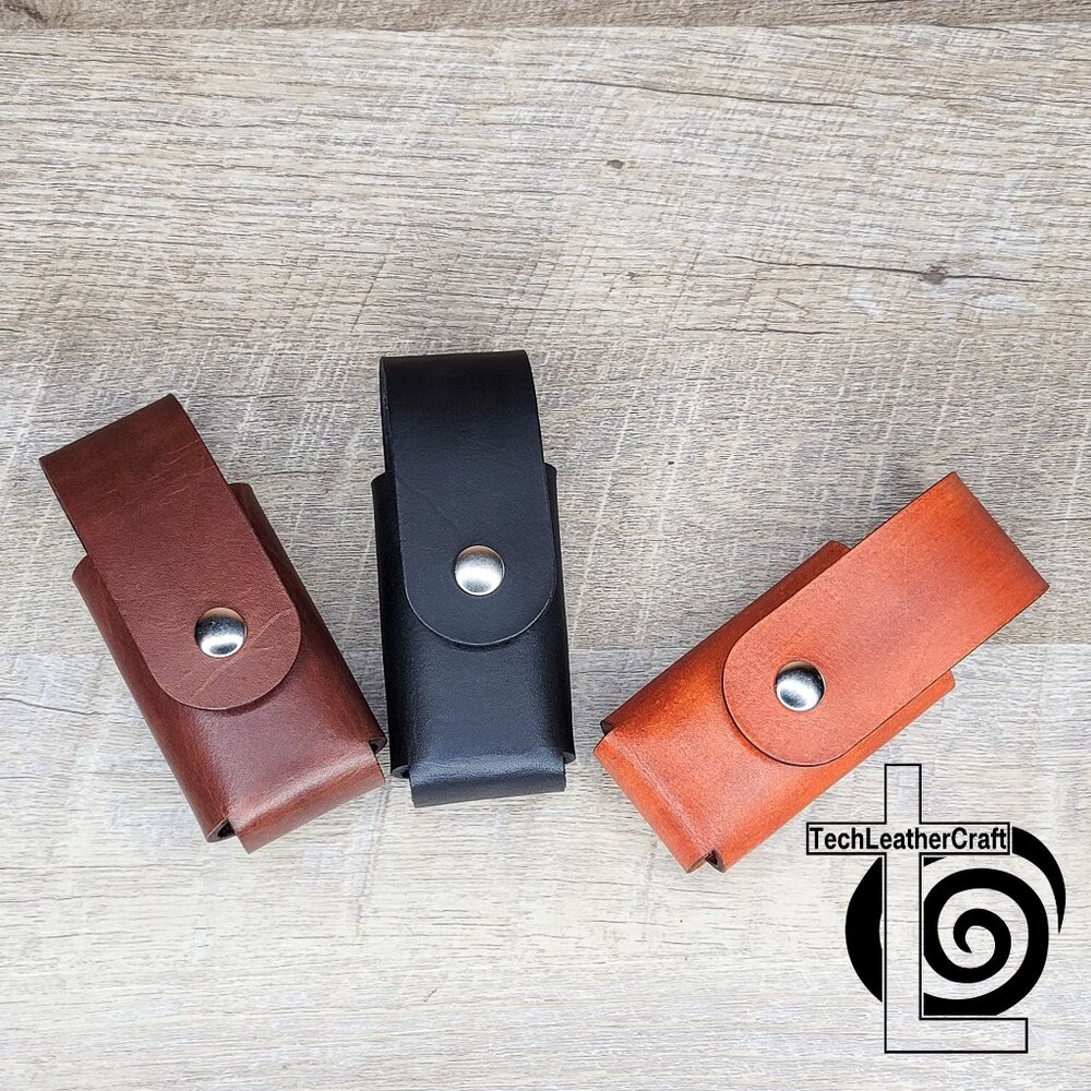 TechLeatherCraft Custom Leather MultiTool Sheath Wave Free P2 P4 Arc